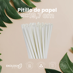 Pitillo de papel 9x19,7 cm largo